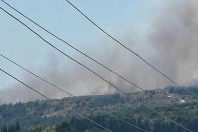 Çöplükte çıkan yangın makilik alana sıçradı