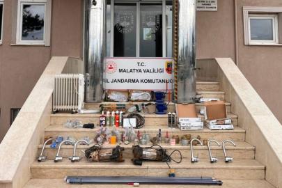 Malatya'da bir şantiyeden inşaat malzemesi çalan şahıs yakalandı