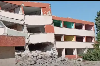 Edirne Keşan'da yıkım tamamlandı... Gözler yeni okulun yapımında