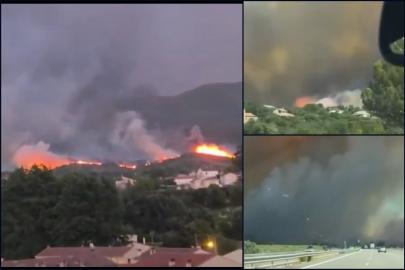 Fransa'da orman yangınının kontrolden çıkmasıyla 10 binden fazla kişi tahliye edildi