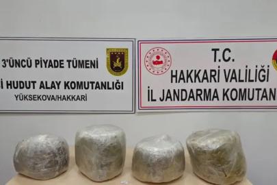 Hakkari'de 11 kilogram skunk ele geçirildi: 1 tutuklama